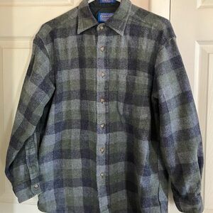 PENDLETON wool plaid button up shirt